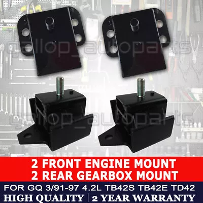 For Patrol GQ TB42E TB42S TD42 Engine Mount 4 Bolt Hole Style +Gearbox Mount Set • $79.90