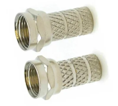 2 X Satellite F Plug Connector For Sky + HD Virgin Coax Cable Screw Type • £1.89