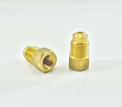 3/16  Metric Tube Adaptor 3/8-24 Inverted Flare(F) - 12mm X 1.0 Bubble (M) #2 • $11.75
