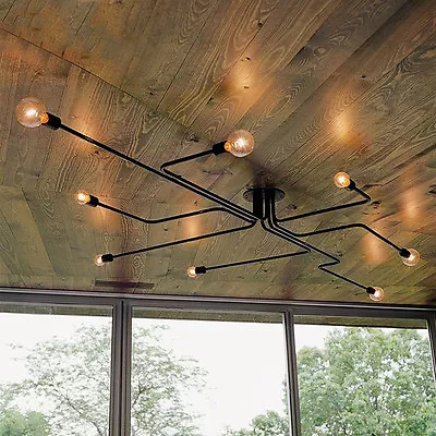 Industrial Creative Metal Ceiling Lights Exposed Globe Bulb Style Home Lighting • $34.99