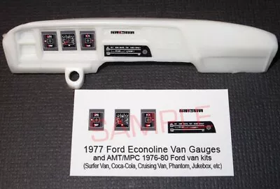 1977 FORD ECONOLINE COCA-COLA & SURFER VAN GAUGE FACE-1/25 AMT 76-80 Kit-READ • $2.99