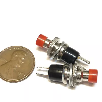 2 Pieces NC Red Normally Closed Mini Push Button Momentary OFF ON Switch A2 • $9.70