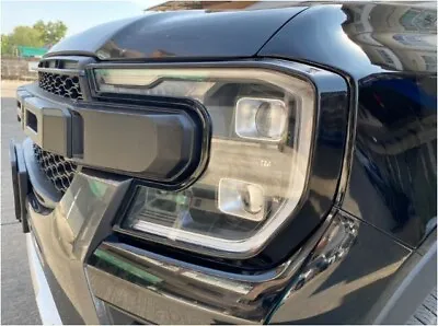 Ford Ranger Next-Gen  GLOSS BLACK  Headlight Surround COVER Set RT WT XLT SPORT • $60