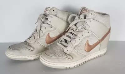 Nike Dunk Sky Hi Essential Rose Gold Metallic Size US 9.5 UK 7 Euro 41 • $89.95