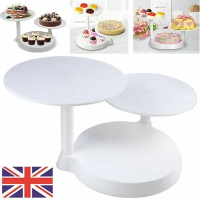 3 Tier Round Cake Rack Food Dessert Display Stand Home Party Wedding Holder Gift • £14.99