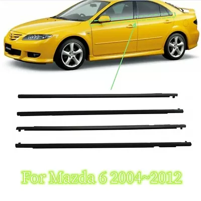 4PCS Outer Sealing Strips Weatherstrips Window Trim Belt For Mazda 6 2004-2012 • $36.99