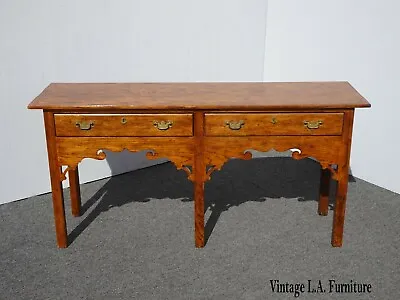 Vintage Henredon French Country Brown Oak Entry Console Table • $831.60