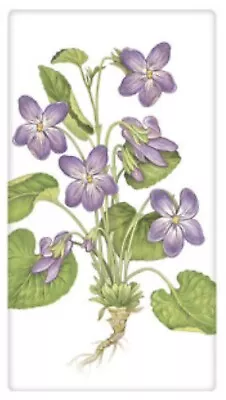 Flour Sack Kitchen Dish Towel Violets Mary Lake - Thompson New • $12.99