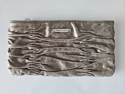 Michael Kors Medium Webster Quilted Nickel Genuine Leather Conv Clutch/ No Strap • $35