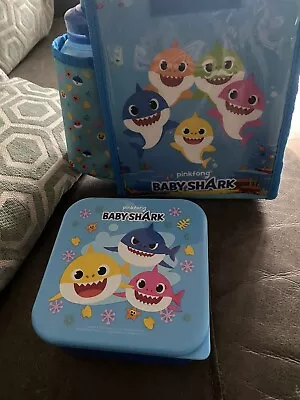 Pinkfong Baby Shark Lunch Bag Box And Bottle • £3