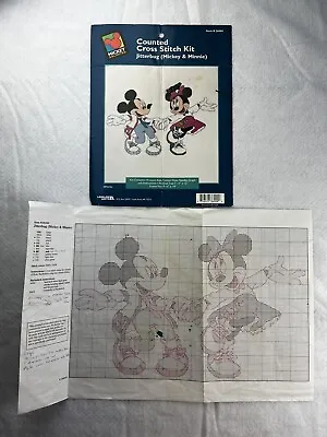 Disney Mickey Minnie Mouse Dancing Jitterbug Cross Stitch Pattern Baby Room Art • $6