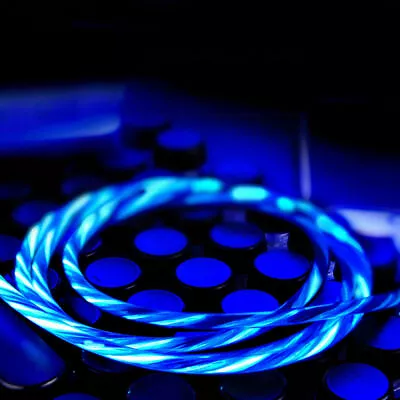 Micro USB Cable Flowing LED Light Data Sync Charging Cable For Samsung Android • $5.50