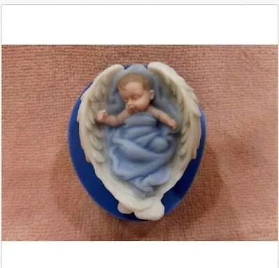 Baby Sleeping On Wings Mold Silicone-Soap Candles Making Rubber Molds Bake Tools • $37.52