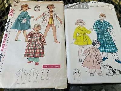 $1.99 • Buy (2) Vintage Sewing Patterns   Child   Some Used - Not Checked For Completeness