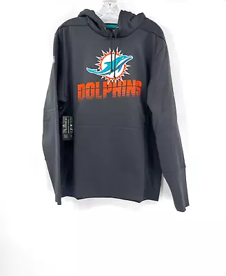 Miami Dolphins Orange Logo Grey Hoodie With Zipper Pockets New W/ Tags Size-2xl • $89.99