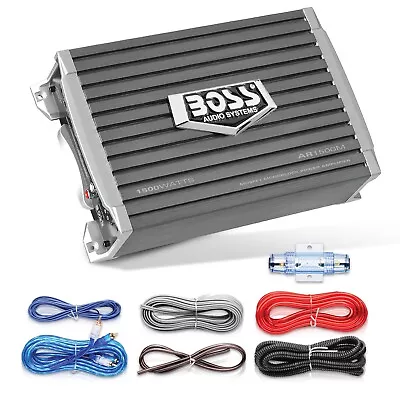 BOSS Audio Systems AR1500MK 1500 W Monoblock Car Amplifier & 8 Gauge Wiring Kit • $104.98