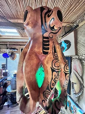 NEW Maori Tattoo Octopus Lamp W/ Real Pufferfish Lamp LED Tiki Bar Smokin Tikis • $99.99