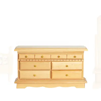 Dolls House Chest Of Drawers Oak Colour Bedroom Furniture Miniature 1:12th Scale • £15.99