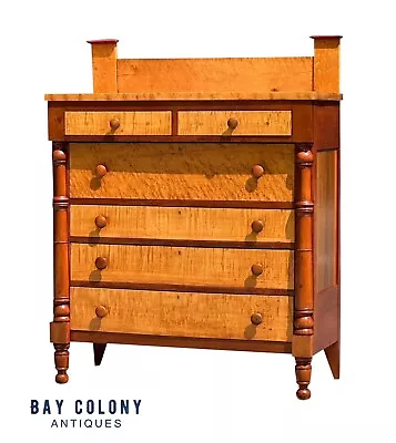 Early 19th Century Federal Birds Eye Maple Chest Of Drawers With Cherry & Poplar • $3528