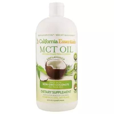 Medium Chain Triglycerides Mct Oil-100% Coconut-no Palm Oil--new-sealed-non Gmo • $27.95