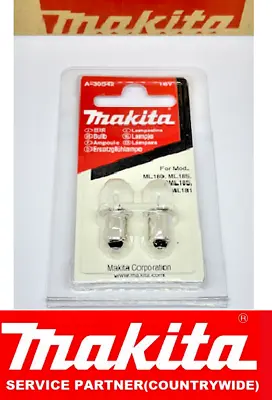 £7.86 • Buy 2XGenuine Makita Bulbs 18V Torch Light Lamp Flashlight Fits Dewalt DW908 DW919