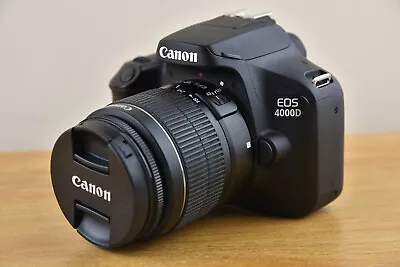 Canon 4000d Camera Eos Dslr Kit With Zoom Lens Battery Charger Bag & 32gb Sd • £229