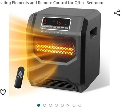 WeWarm 1500w Electric Quartz Portable Infrared Space Heater With Remote Control • $14.95