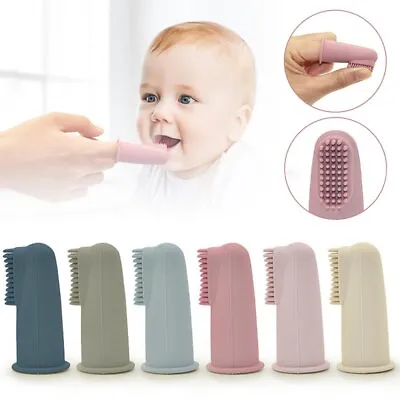Baby Finger Toothbrush Soft Silicone Easy Clean Baby Oral Cavity Toothbrush BOL • £4.57