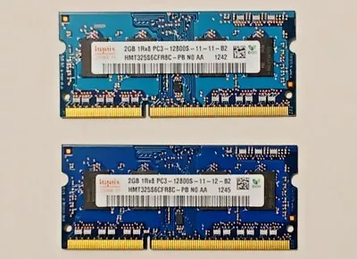 4GB (2x2GB) Apple MacBook Pro Memory DDR3 SODIMM PC3-12800 HMT325S6CFR8C • $13.99