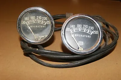 2 Vintage Used Stewart Warner Mechanical Water Temperature 2  1/16  Gauges • $24.99