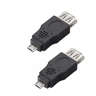2 X USB 2.0 Female To Micro USB 5 Pin Adapter Connector Plug Phone Tablet • $7.50