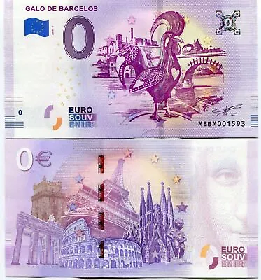 Galo De Barcelos 2019 Series 1 Portugal 0 Euro Souvenir Note • £8.89
