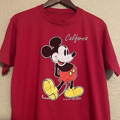 Vintage Disney Mickey Mouse Velva Sheen California Single Stitch T-Shirt Medium • $24.99