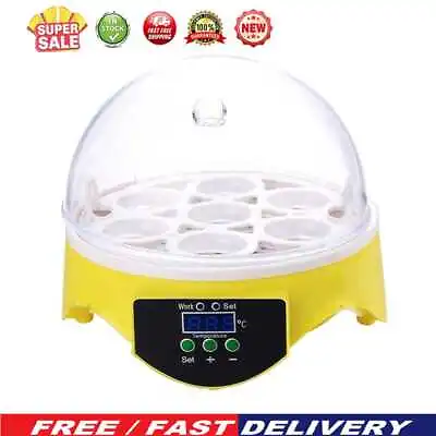 Mini 7 Egg Incubator Poultry Incubators Brooder Digital Temperature Controls • £23.57