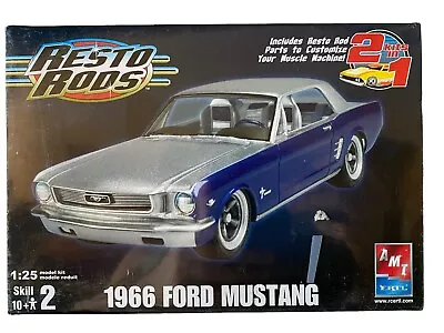 AMT/Ertl Resto Rods 1966 Ford Mustang 1:25 Model Kit NEW SEALED 2005 • $45.88