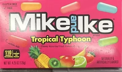 2 X Two Mike And Ike TROPICAL TYPHOON 5 Flavors Candy Theater Boxes 9.5 Oz • $12.99