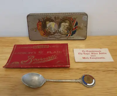 £12.99 • Buy George V Silver Jubilee 1935 Spoon & Metal Presentation Box, Horwich, By Cadbury