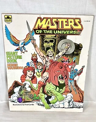 Vintage Masters Of The Universe Giant Picture Book Golden Fred Carrillo MOTU 80s • $39.99