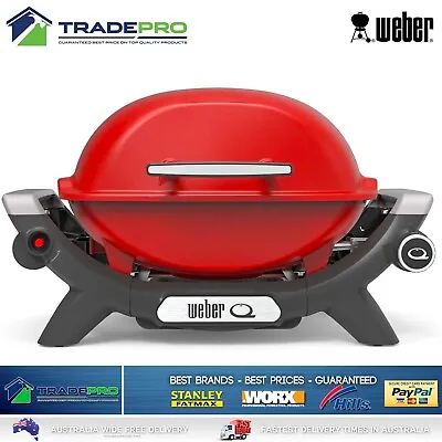BBQ Weber Q1000 Portable Gas Barbecue Grill Stainless Steel Burner & Hose Baby Q • $415