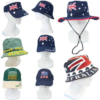 Adults Australia Day Caps Cotton Hats Summer Australian Souvenir ANZAC Day Gift • $12.90