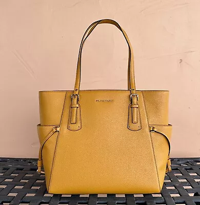 Michael Kors Voyager East West Drawstring Tote Shoulder Bag Yellow Marigold • $99.80