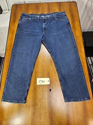 Wrangler Jeans Men's 48x30 Premium Quality Relaxed Stretch Flex Blue Denim • $15