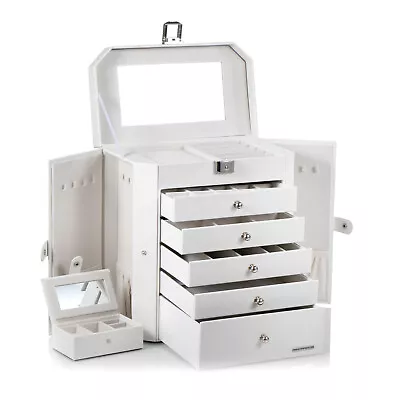 $109.99 • Buy Extra Large Jewelry Box Storage Organiser Earring Cosmetic Display Cabinet