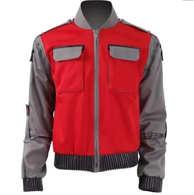 Back To The Future Cosplay Marty McFly Red Jackets Halloween Carnival Outfits • $47