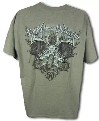 Mens NWT Mossy Oak Relentless Obsession Tee S/S T-Shirt Military Green Size XL • $14.99