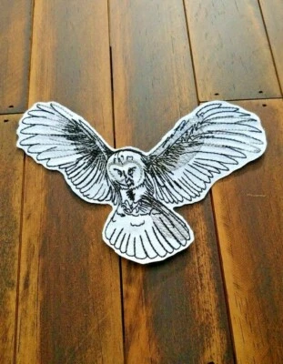 $8 • Buy Owl Patch Iron-On Owl Bird By Sketch Embroidered Applique Patches For Jackets