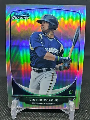 2013 Bowman Chrome Minis Refractor /125 Victor Roache #15 Milwaukee Brewers  • $1.49