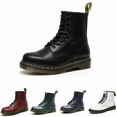 Women Boots Chunky Platform Mens Combat Army Goth Punk Ankle Boots Shoes Size • £32.58