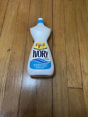 Vintage Ivory Liquid Dishwashing Soap Detergent Bottle 22 Oz. Prop 7/8 Full. • $30