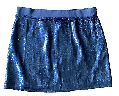 J Crew Collection Sequin Skirt Navy NWT • $40